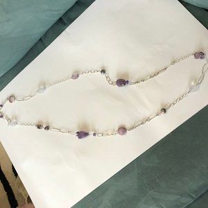 Amethyst and Silver multi-length necklace